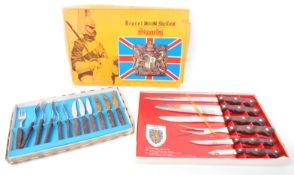 VINTAGE 20TH CENTURY GLOSSWOOD CUTLERY W/ KNIFE SET