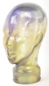 VINTAGE PRESSED GLASS MILLINERS BUST