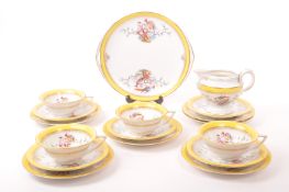 EARLY 20TH CENTURY 1920S CZECH BOHEMIA ASIATIC TEA SERVICE