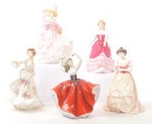 ROYAL DOULTON - COLLECTION OF FIVE PORCELAIN LADY FIGURES