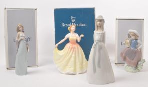 COLLECTION OF LLADRO & ROYAL DOULTON PORCELAIN FIGURES