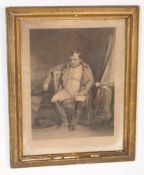 NAPOLEON - MID 19TH CENTURY ETCHING OF A SEATED GENTLEMAN