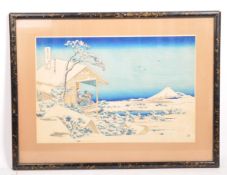 HOKUSAI - THE SNOW OF YESTERDAY WOODBLOCK PRINT