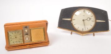 METAMEC & ESTYMAS - RETRO 20TH CENTURY TRAVEL CLOCK / RADIO