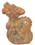 CHINESE CAST METAL DRAGON SCULPTURE