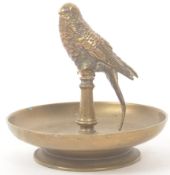 EARLY 20TH CENTURY BRASS PARROT JEWELLERY DISH