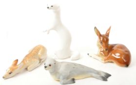 COLLECTION OF PORCELAIN ANIMAL USSR FIGURES
