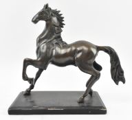 20TH CENTURY BRONZE SCULPTURE OF GALLOPING HORSE