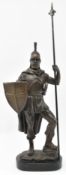 20TH CENTURY CAST BRONZE FIGURE OF ROMAN SOLDIER