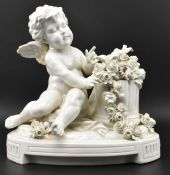 AFTER W. MEYER - NEOCLASSICAL PORCELAIN CHERUB FIGURINE