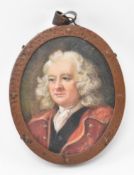 19TH CENTURY MINIATURE PORTRAIT ON IVORY OF THOMAS CORAM
