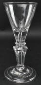 GEORGE II EARLY 18TH CENTURY ENGLISH LEAD WINE GLASS