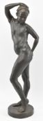 FRENCH IMPRESSIONIST STYLE 20TH CENTURY BRONZED RESIN FIGURE