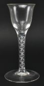 18TH CENTURY STYLE DOUBLE SERIES OPAQUE TWIST CORDIAL GLASS