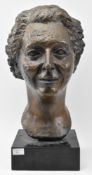 ISMOND ROSEN (1924-1996) - 1983 CAST BRONZE PORTRAIT SCULPTURE