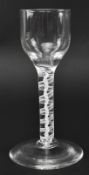 GEORGE III MID 18TH CENTURY DOUBLE OPAQUE TWIST CORDIAL GLASS