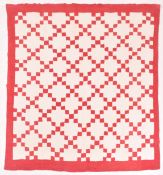 LARGE 19TH CENTURY VICTORIAN PATCHWORK QUILT