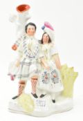 19TH CENTURY STAFFORDSHIRE FIGURE OF BURNS AND HIS MARY