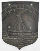 VICTORIAN 19TH CENTURY BRONZE WALL BUSINESS INSURANCE PLAQUE