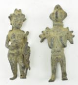 TWO BELIEVED ANCIENT ROMAN CAST BRONZE FIGURINES