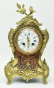 RICHARD ET CIE FRENCH EARLY 20TH C BOULLE WORK MANTLE CLOCK