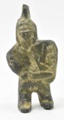 ANCIENT ROMAN STYLE VOTIVE GLADIATOR IDOL WITH SHIELD & HELMET