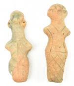 TWO INDUS VALLEY VINCA STYLE TERRACOTTA IDOLS