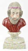 19TH CENTURY ENOCH WOOD PEARLWARE STYLE HOMER BUST