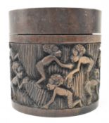 20TH CENTURY AFRICAN TRIBAL HAND CARVED WOODEN CONTAINER