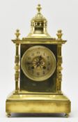 JAPY FRERES - 19TH CENTURY BRASS EIGHT DAY MOVEMENT CLOCK
