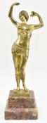AFTER PAUL PHILIPPE - ART DECO STYLE GILDED BRONZE DANCER