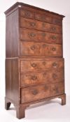 18TH CENTURY QUEEN ANNE TALL BOY CHEST ON CHEST