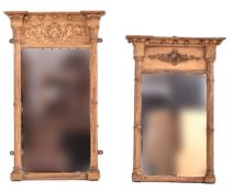 NEAR PAIR OF REGENCY GILT WOOD PIER WALL MIRRORS