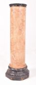 19TH CENTURY FAUX SIENA MARBLE COLUMN / BUST STAND