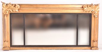 REGENCY 19TH CENTURY GILT WOOD OVERMANTEL MIRROR