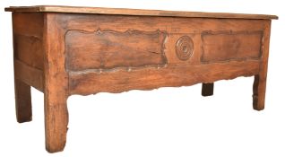 CONTINENTAL 19TH CENTURY CARVED OAK WINDOW COFFER