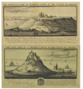 TOPOGRAPHICAL VIEW - S. & N. BUCK - TWO 1734 ETCHINGS ON PAPER