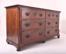 GEORGE III 18TH CENTURY OAK MULE CHEST OF DRAWERS