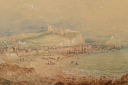 THOMAS GRIEVE (1799-1882) - DOVER FROM THE SHORE WATERCOLOUR