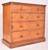 VICTORIAN 19TH CENTURY SATIN BIRCH CHEST OF DRAWERS
