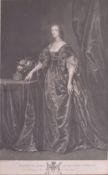 AFTER ANTHONY VAN DYCK - ENGRAVING OF HENRIETTA MARIA
