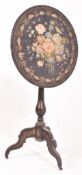 19TH CENTURY NAPOLEON III PAINTED FLORAL SIDE TABLE