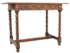 19TH CENTURY CARVED MAHOGANY LOW WRITING TABLE DESK