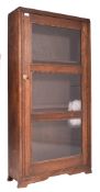 20TH CENTURY OAK & GLAZED FRONT ADAPTED BOOKCASE CABINET