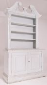 VICTORIAN 19TH CENTURY PAINTED PINE LIBRARY BOOKCASE