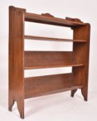LARGE ARTS & CRAFTS 19TH CENTURY OAK OPEN BOOKCASE