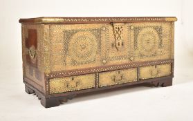 ZANZIBAR HARDWOOD & BRASS WEDDING CHEST