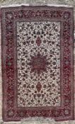 IRANIAN PERSIAN SEIRAFIAN ISDAHAN SIGNED CARPET RUG