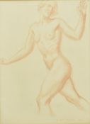 GILBERT LEDWARD - SANGUINE CHALK ON PAPER, NUDE