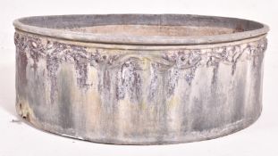 20TH CENTURY LEAD CIRCULAR GARDEN PLANTER / BIRDBATH